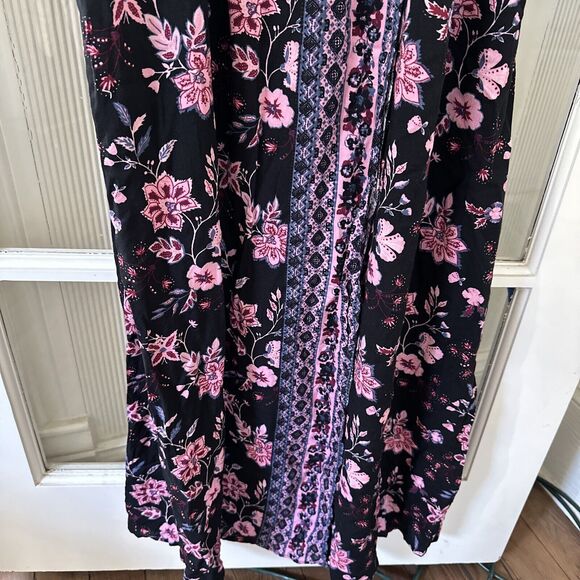 BONGO Dress Floral Faux Wrap Long Maxi Womens S - Picture 4 of 12
